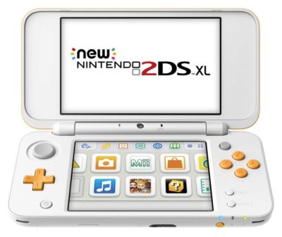 Nintendo 2DS XL Console - White / Orange.